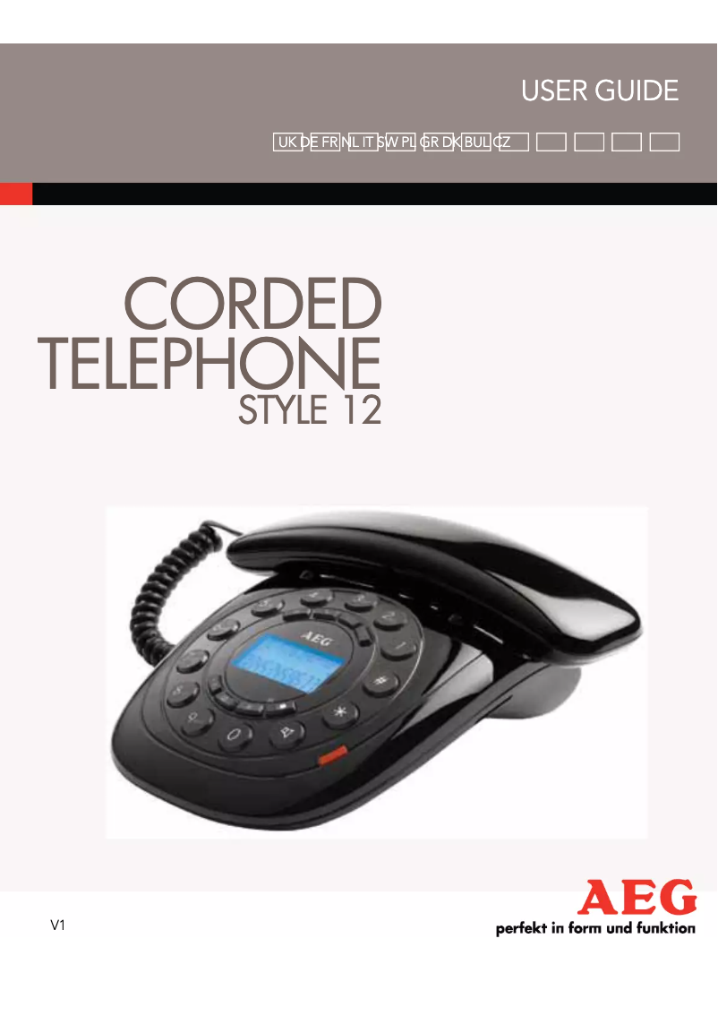 Imagen de la primera página del manual del dispositivo Style 12