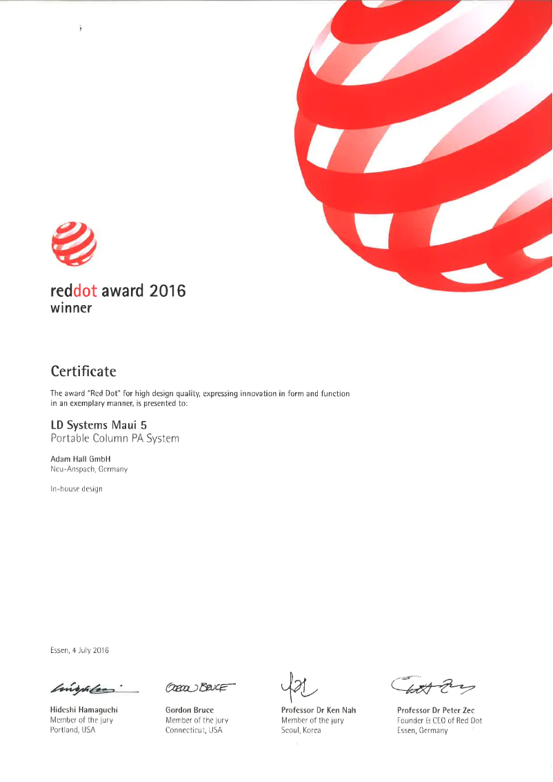 Page 1 de la notice Fiche technique LD Systems MAUI 5