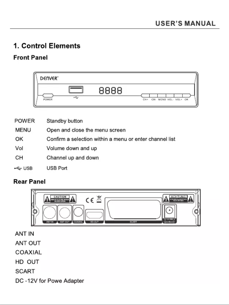 Image de la première page du manuel de l'appareil DTB-134