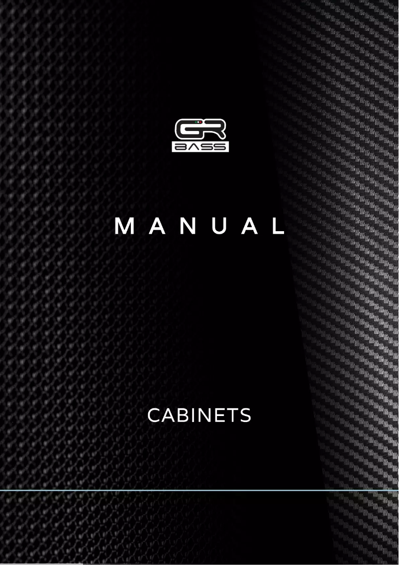 Page 1 de la notice Manuel utilisateur GR Bass GR208