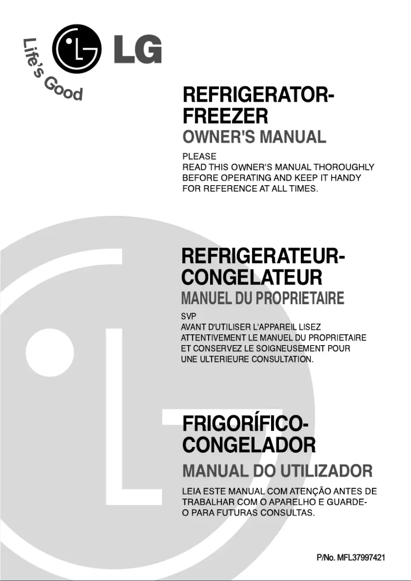 Page 1 of the manual User Manual LG GR-M392 YVQ