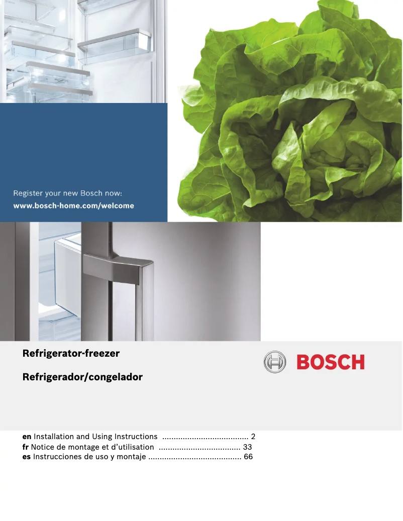 Página 1 del manual Manual de usuario Bosch B36CL81ENG