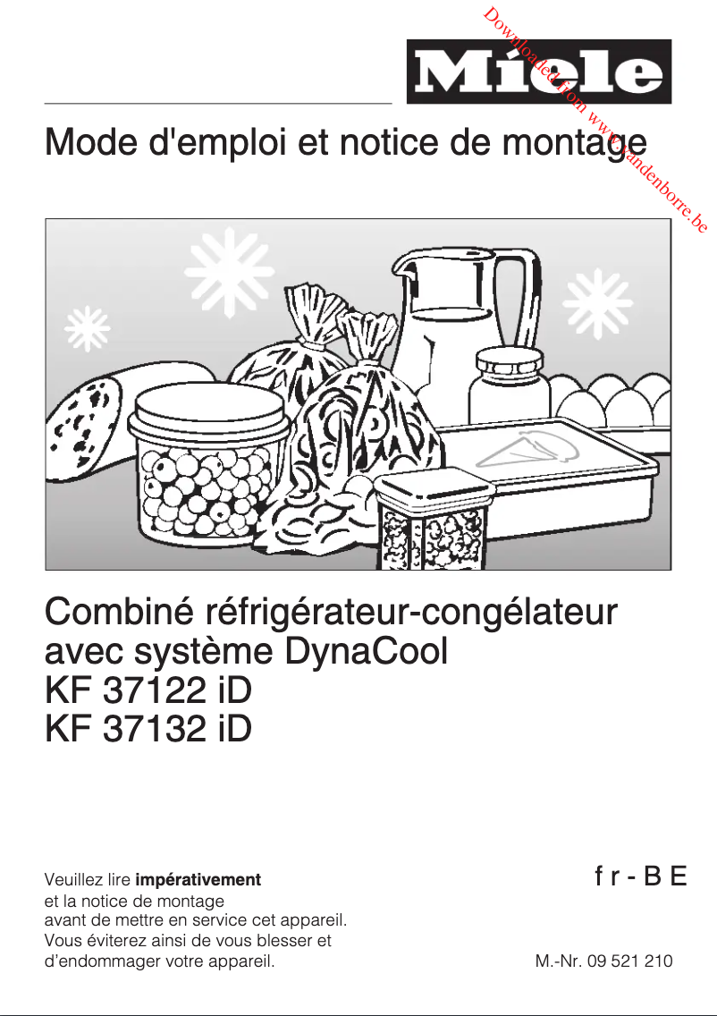 Page 1 de la notice Manuel utilisateur Miele KF 37122 ID
