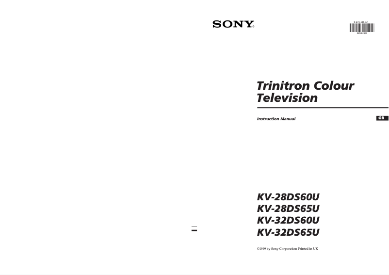 Page 1 de la notice Mode d'emploi Sony KV-32DS65U