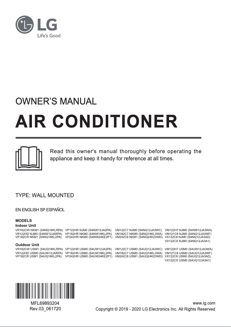 Página 1 del manual Manual de usuario LG VM242C6