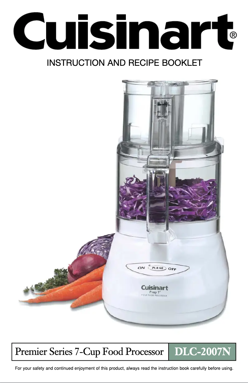 Page 1 de la notice Manuel utilisateur Cuisinart Premier DLC-2007N