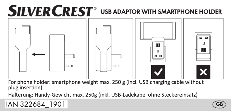 Page 1 de la notice Manuel utilisateur SilverCrest IAN 322684