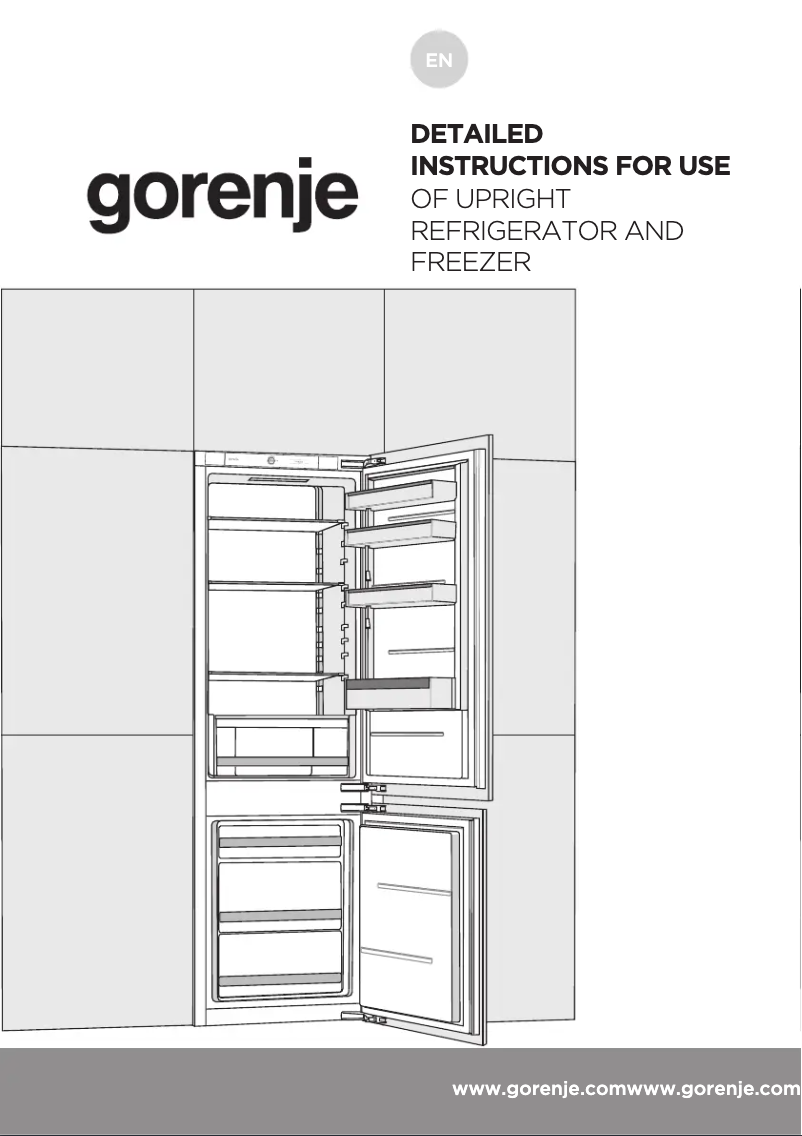 Page n°1 - Manuel utilisateur Gorenje NRKI4181E1UK