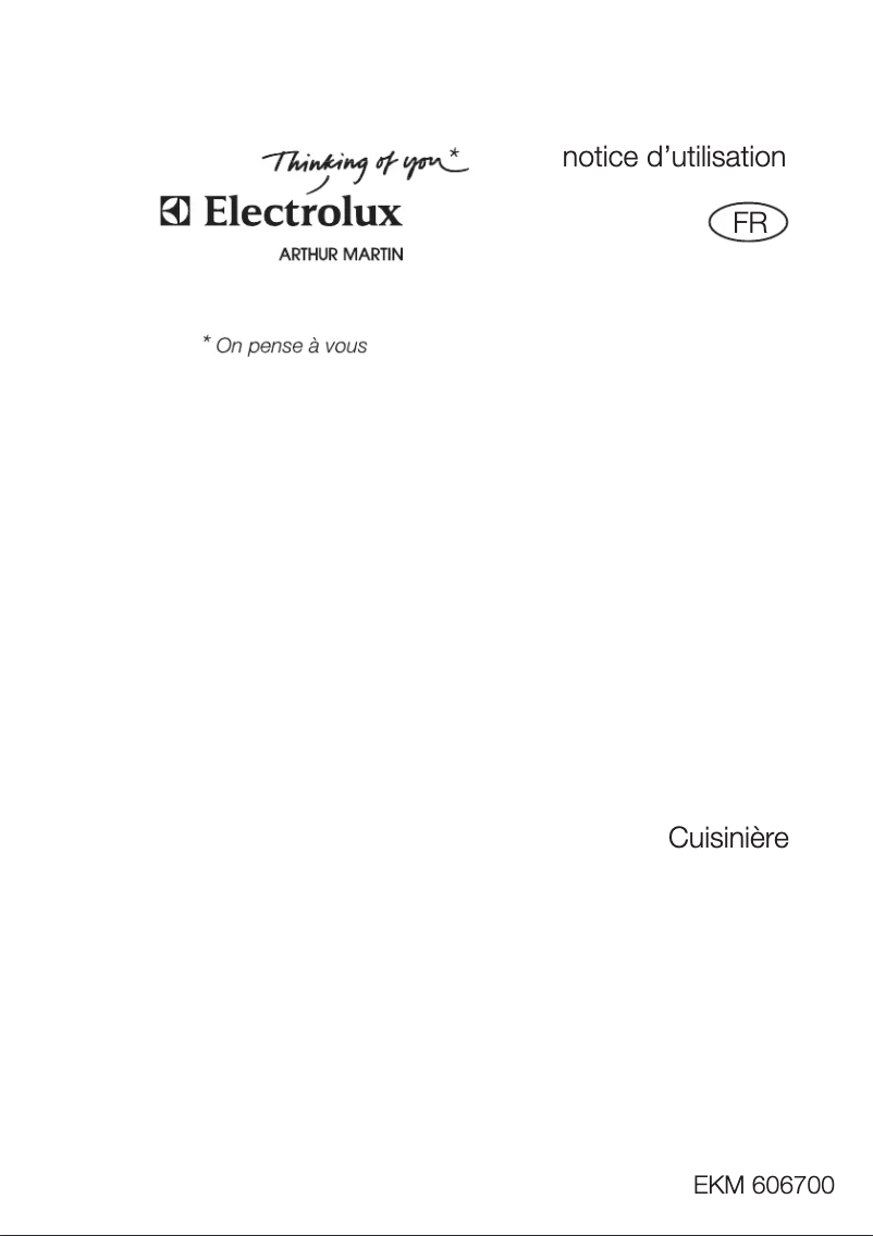 Page n°1 - Manuel utilisateur Arthur Martin-Electrolux EKM606700W