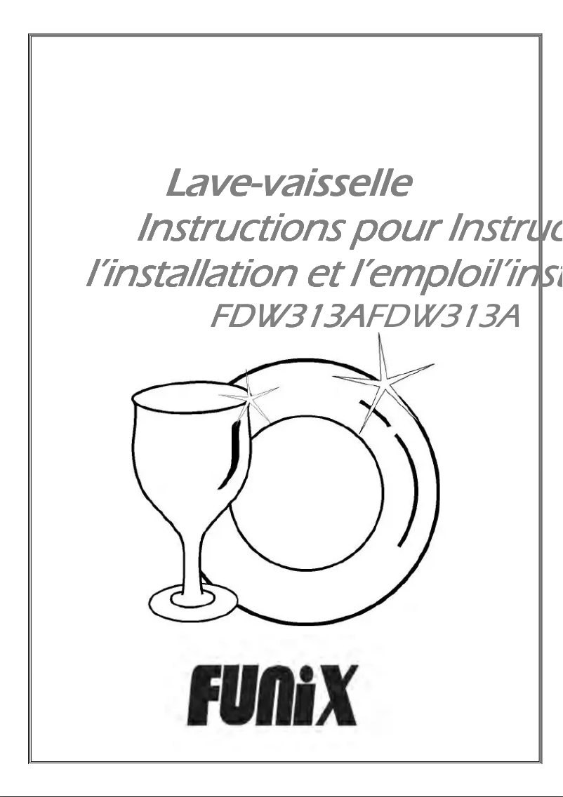 Imagen de la primera página del manual del dispositivo FDW313A