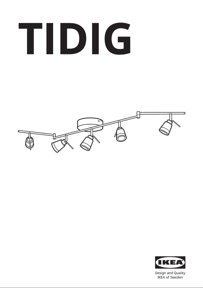 Page 1 de la notice Manuel utilisateur Ikea TIDIG 902.626.53