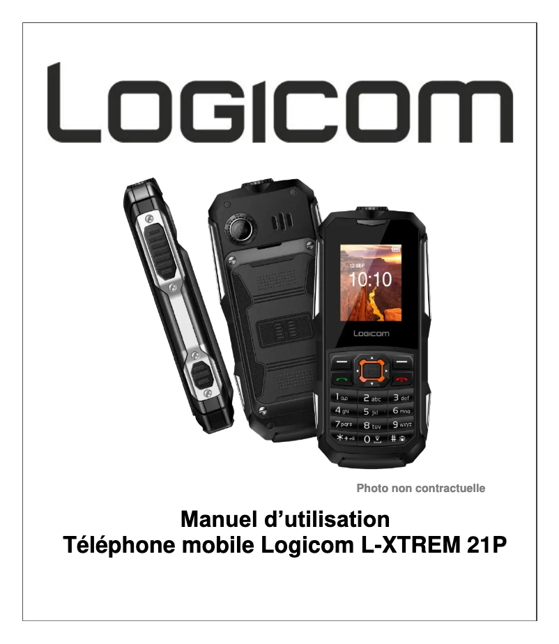 Page 1 de la notice Manuel utilisateur Logicom L-XTREM 21 P