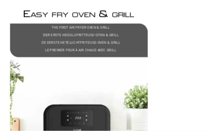 Image de la première page du manuel de l'appareil Easy Fry FW5018