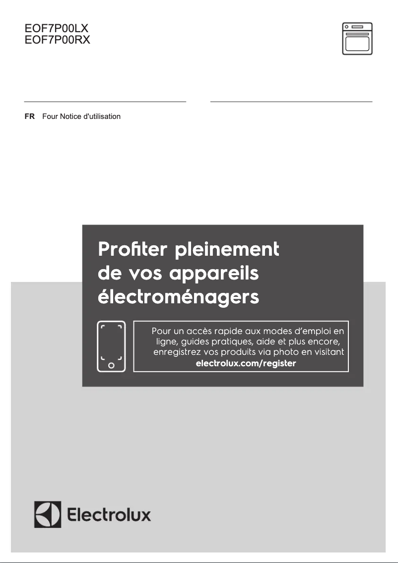 Page n°1 - Manuel utilisateur Electrolux EOF7P00LX