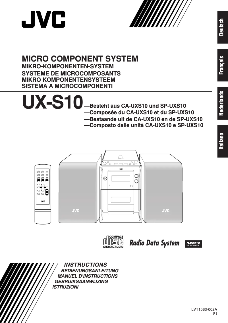 Page n°1 - Manuel utilisateur JVC SP-UXS10