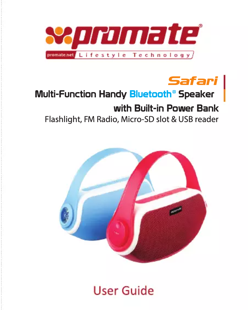 Image de la première page du manuel de l'appareil Safari