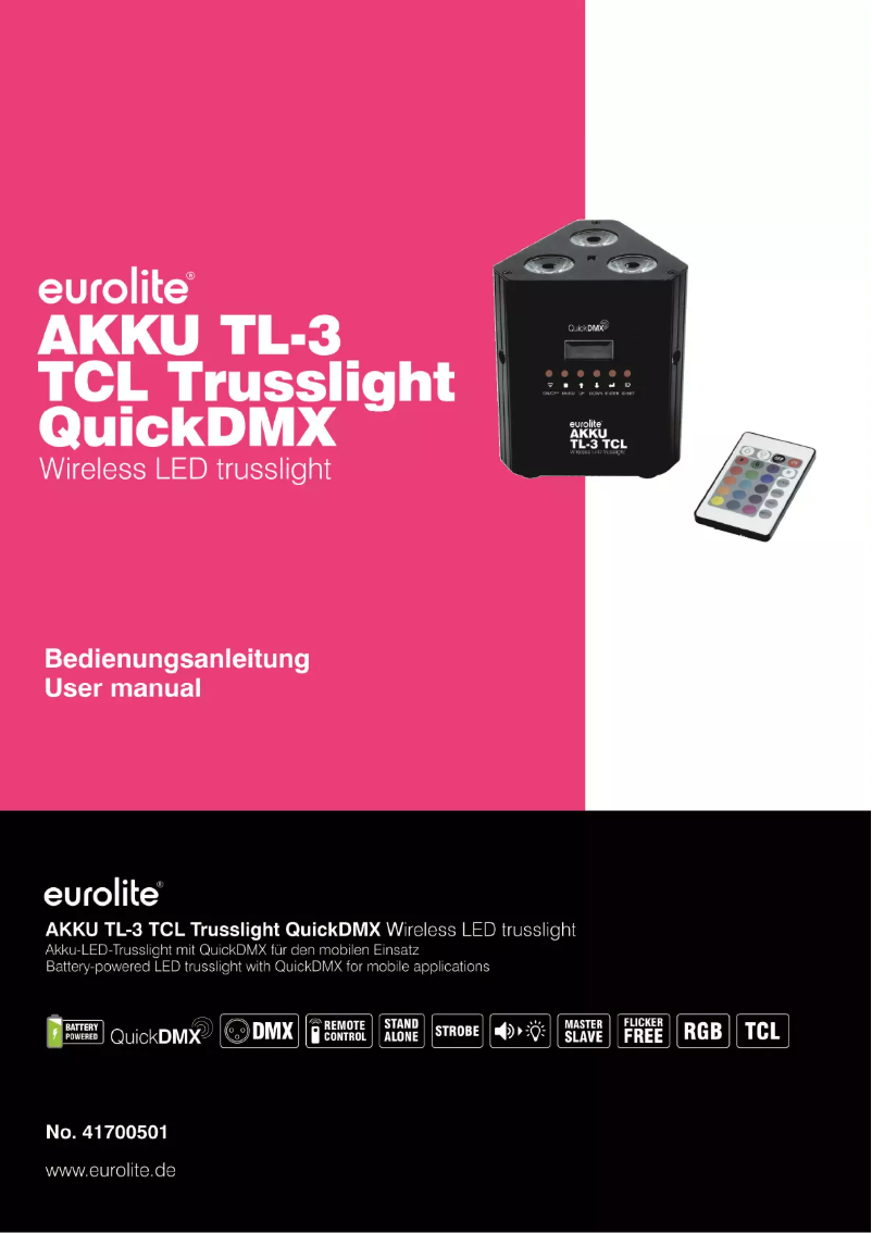 Page n°1 - Manuel utilisateur Eurolite Akku TL3 TCL