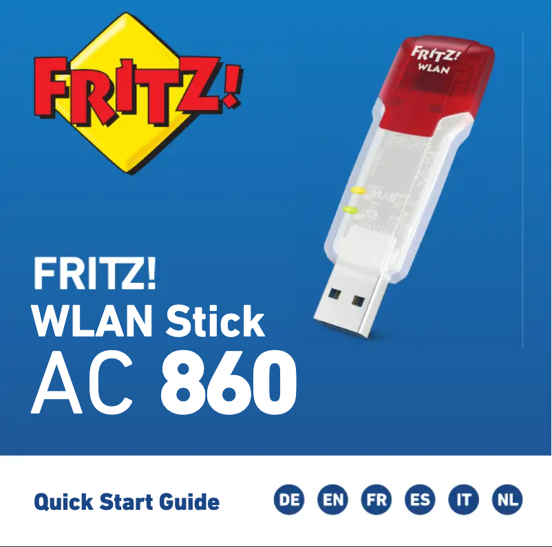 Page 1 de la notice Manuel utilisateur AVM FRITZ WLAN USB Stick AC 860 Edition
