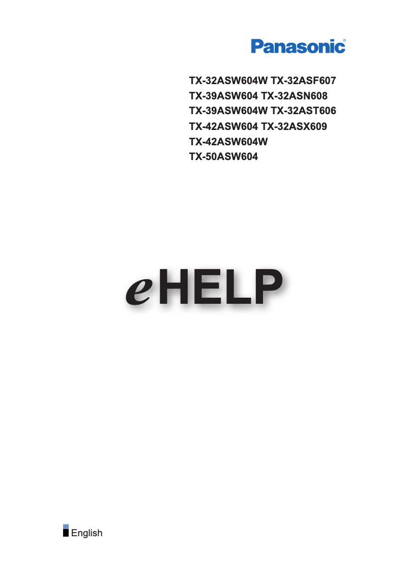 Imagen de la primera página del manual del dispositivo TX-39ASW604W