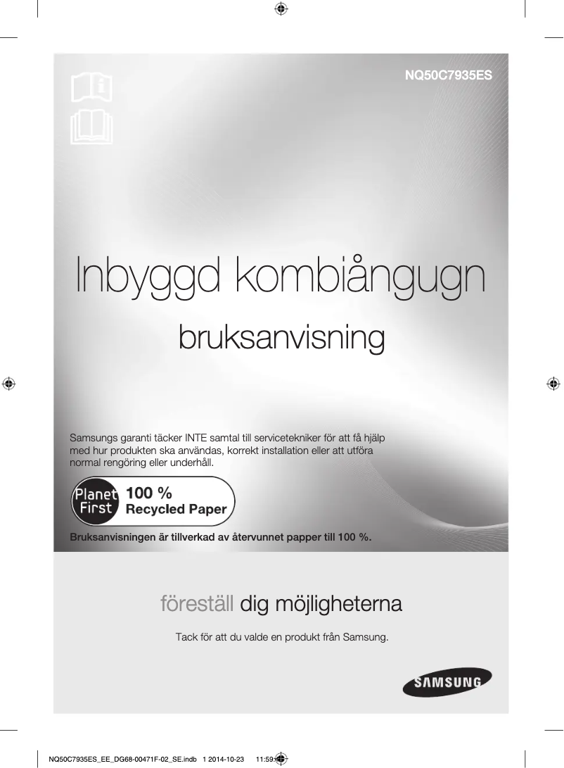 Page n°1 - Manuel utilisateur Samsung NQ50C7935ES/EE