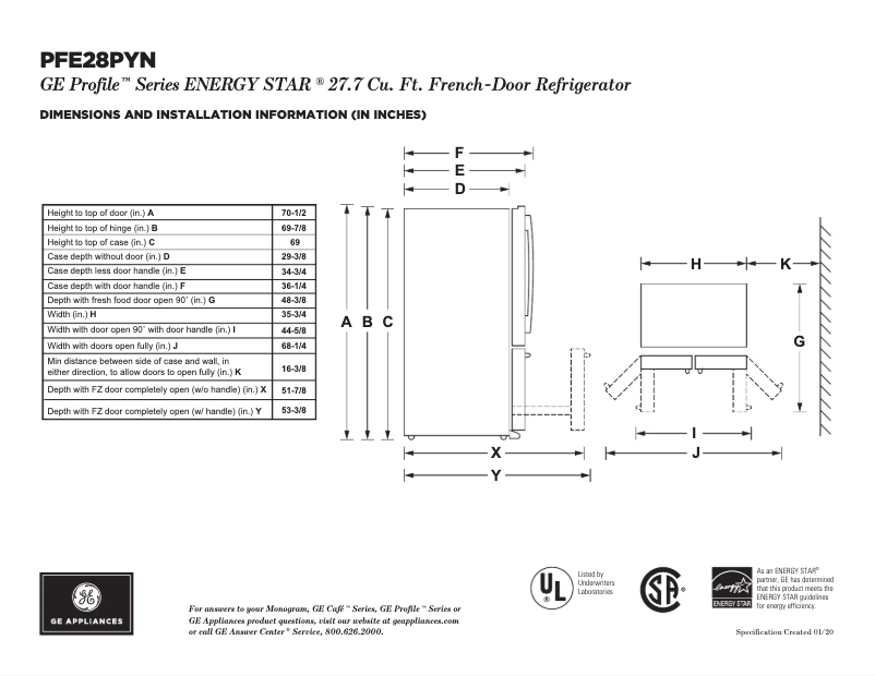 Image de la première page du manuel de l'appareil PFE28PYNFS