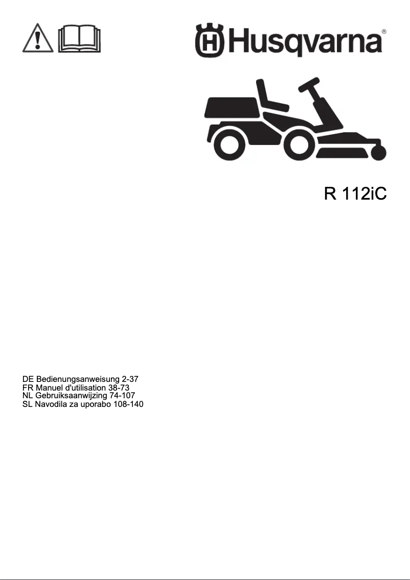 Page n°1 - Manuel utilisateur Husqvarna R112iC
