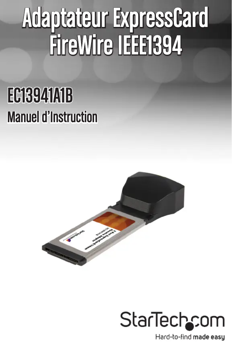 Image de la première page du manuel de l'appareil EC13941A1B