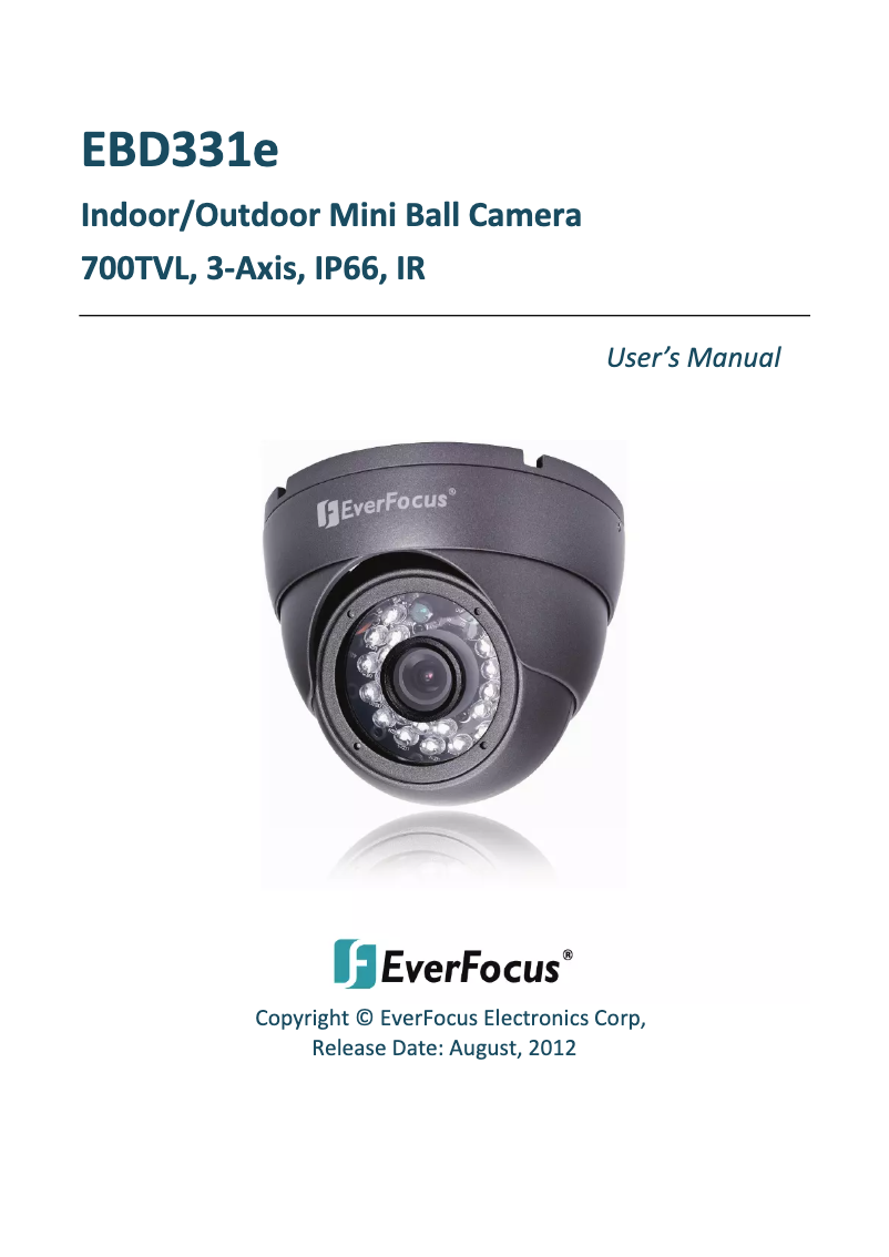 Page n°1 - Manuel utilisateur EverFocus EBD331E