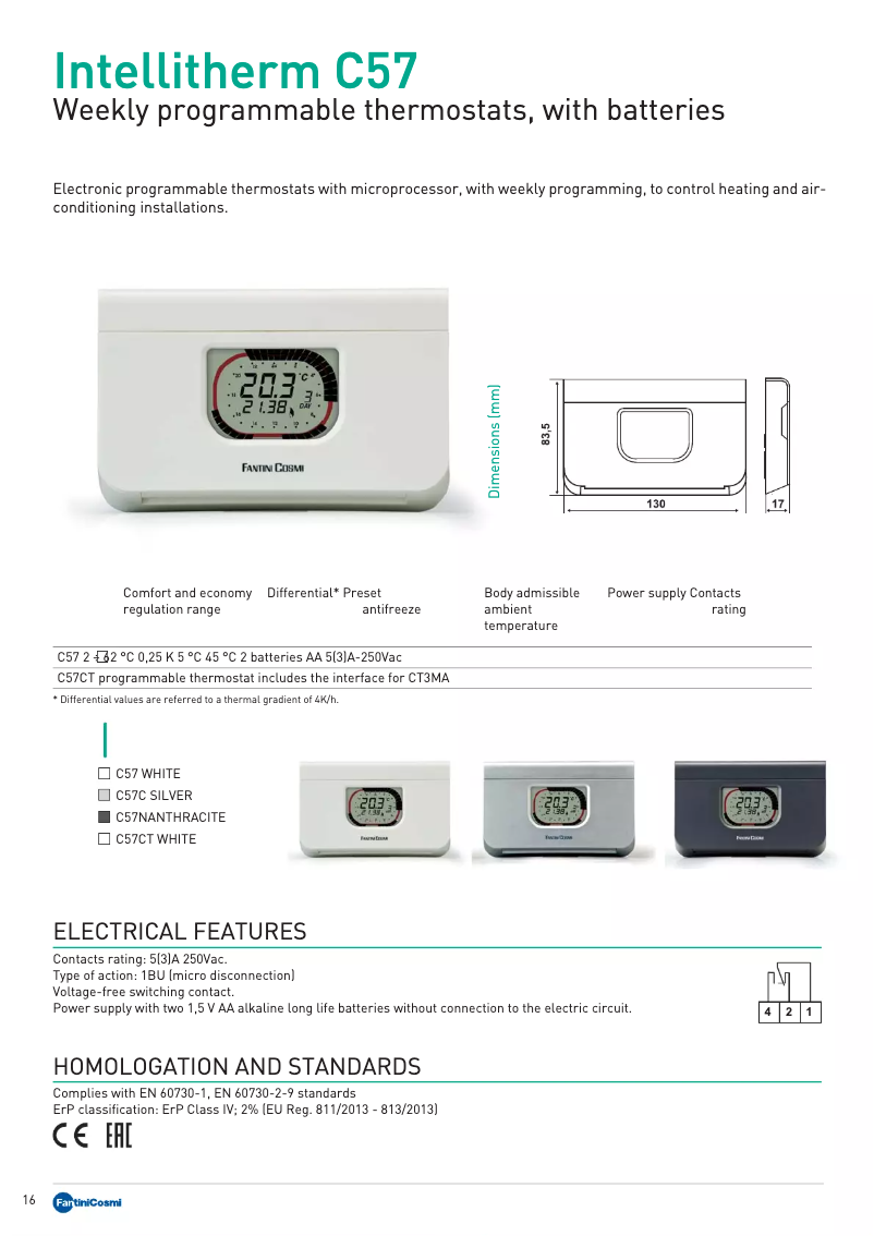 Image de la première page du manuel de l'appareil IntelliTherm C57