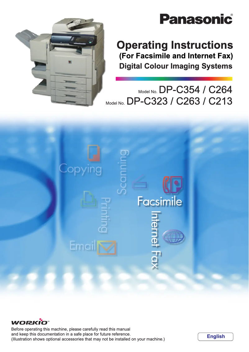 Page 1 de la notice Manuel utilisateur Panasonic DP-C354