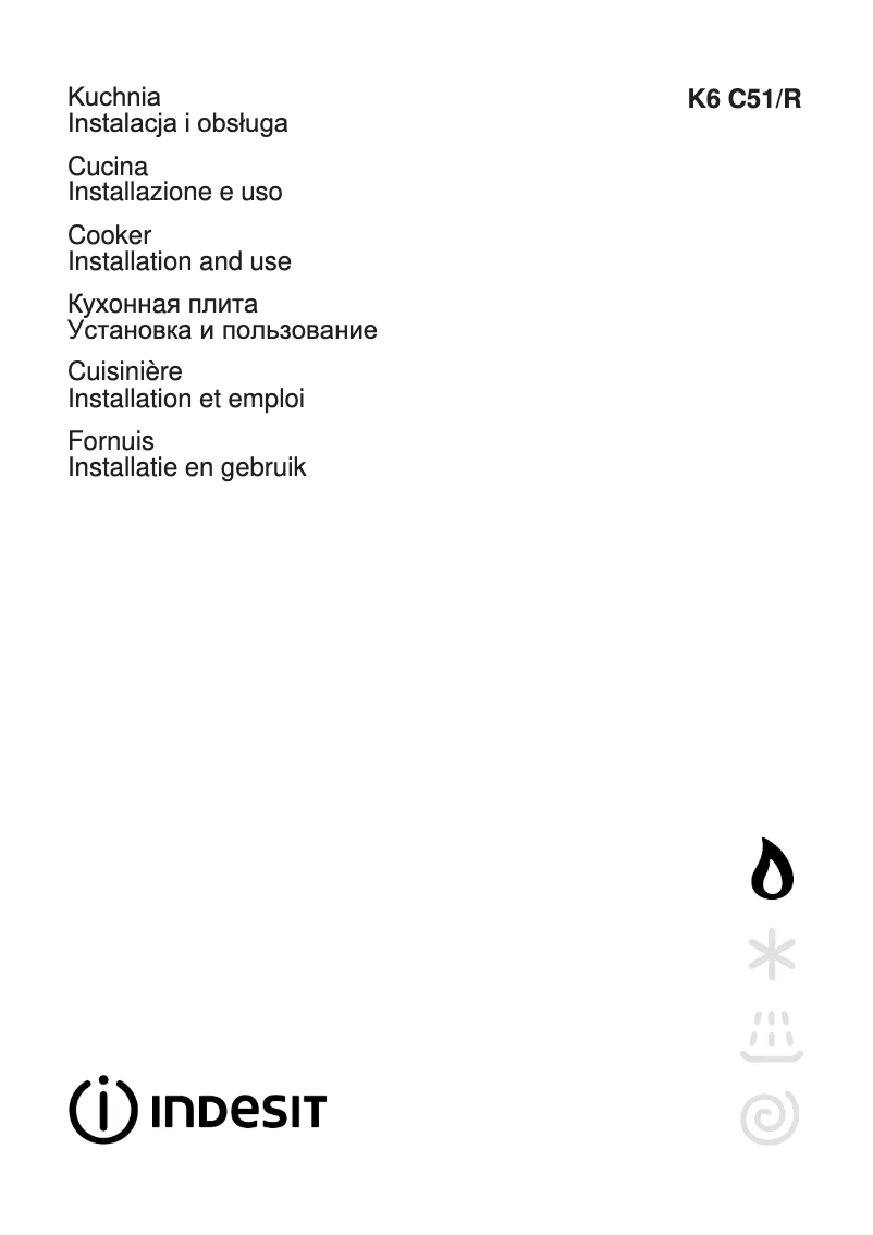 Page 1 de la notice Manuel utilisateur Indesit K6C51(W)/R