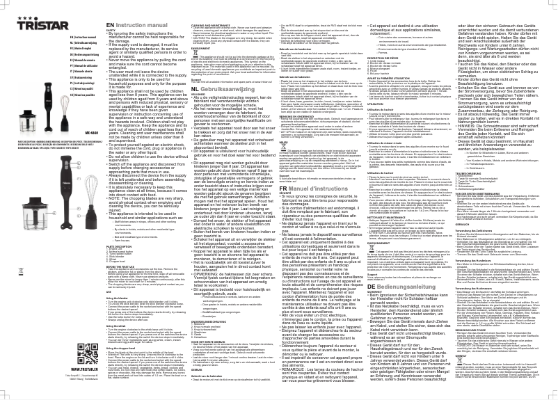 Page 1 de la notice Manuel utilisateur TriStar MX-4860