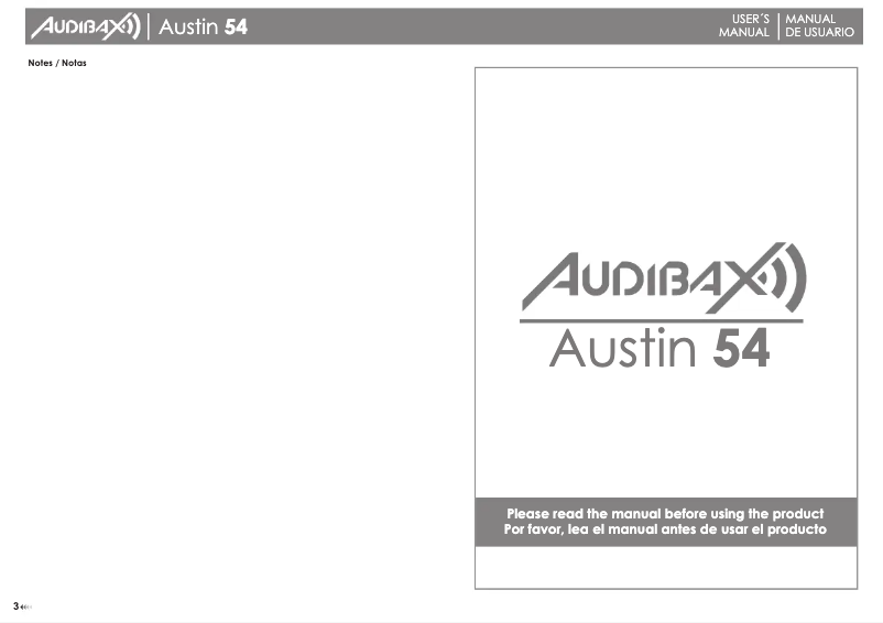 Page n°1 - Manuel utilisateur Audibax Austin 54