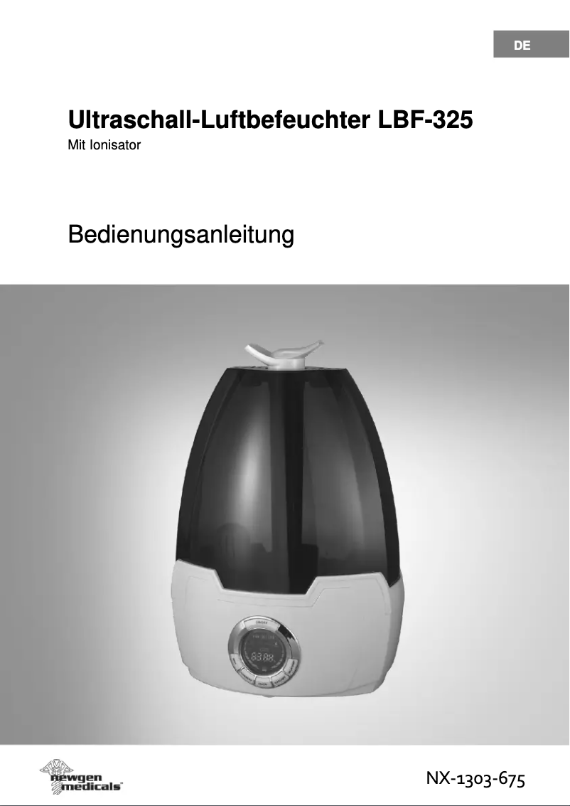 Page n°1 - Manuel utilisateur Newgen Medicals LBF-325