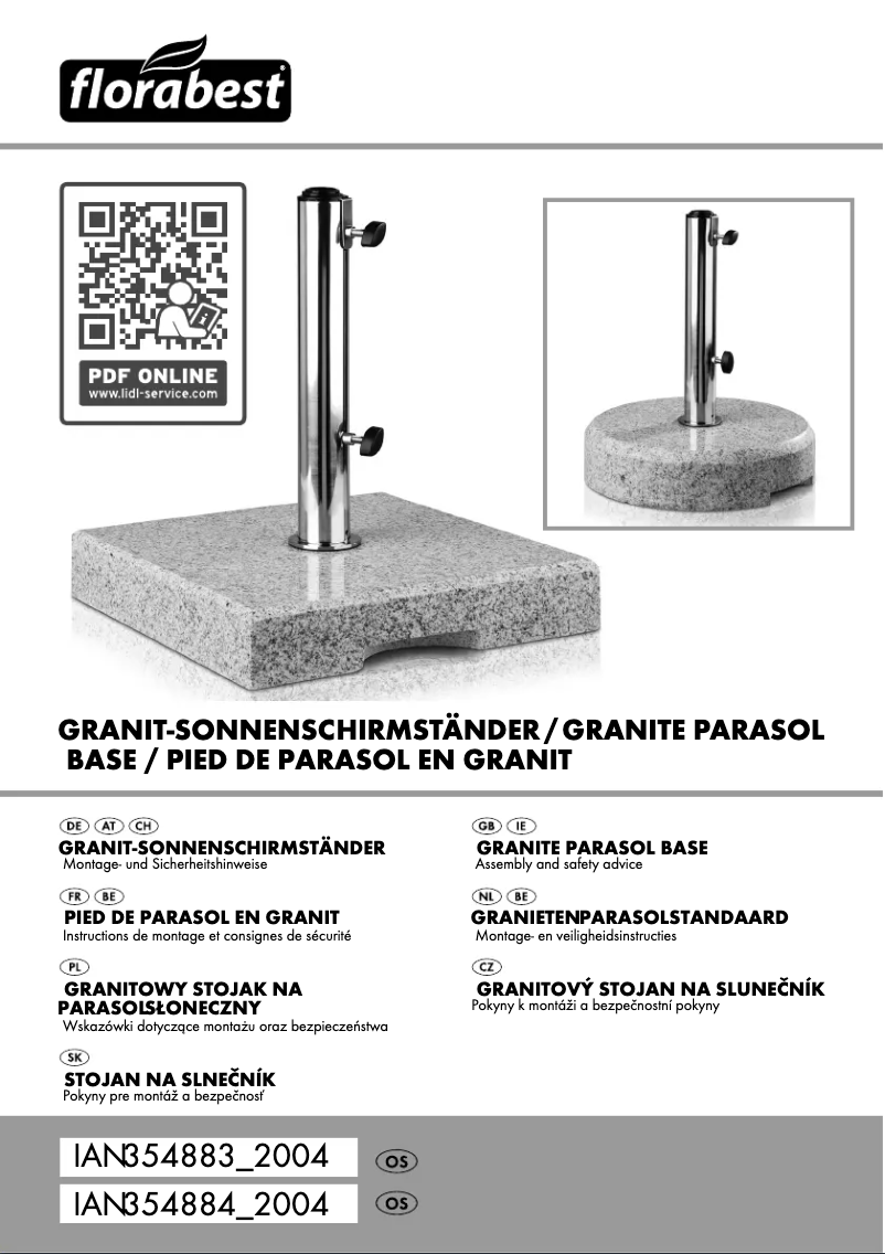 Page n°1 - Manuel utilisateur Florabest IAN 354883