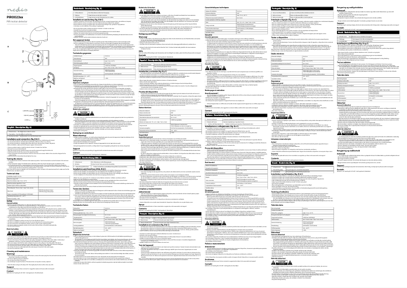 Imagen de la primera página del manual del dispositivo PIROO23WT