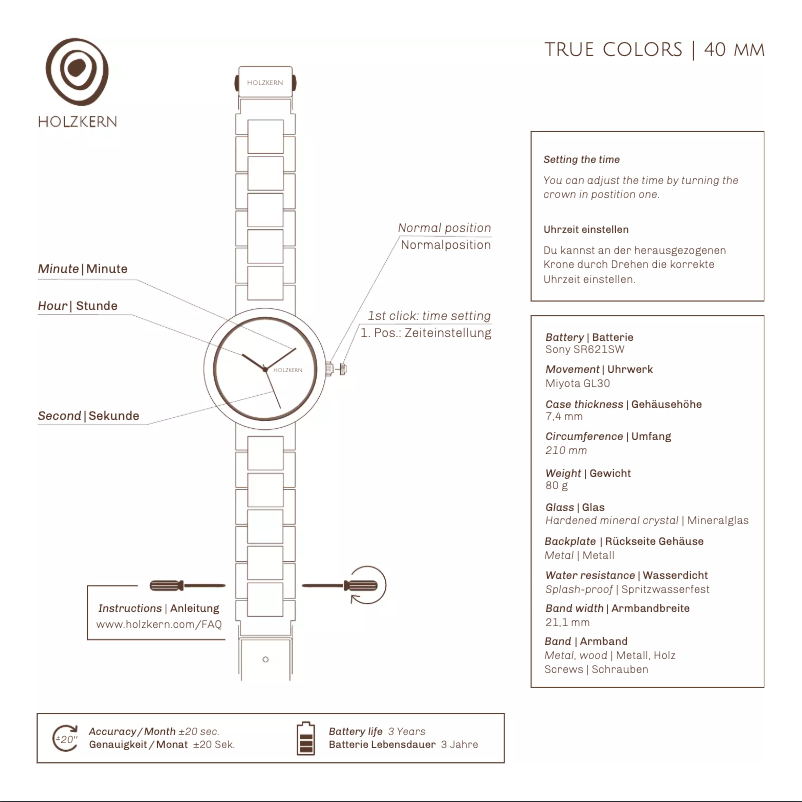 Page 1 de la notice Manuel utilisateur Holzkern Der Philosoph