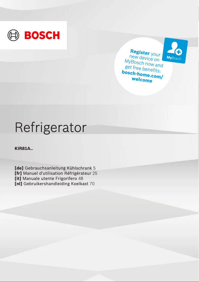 Page n°1 - Mode d'emploi Bosch KIR81EDD0