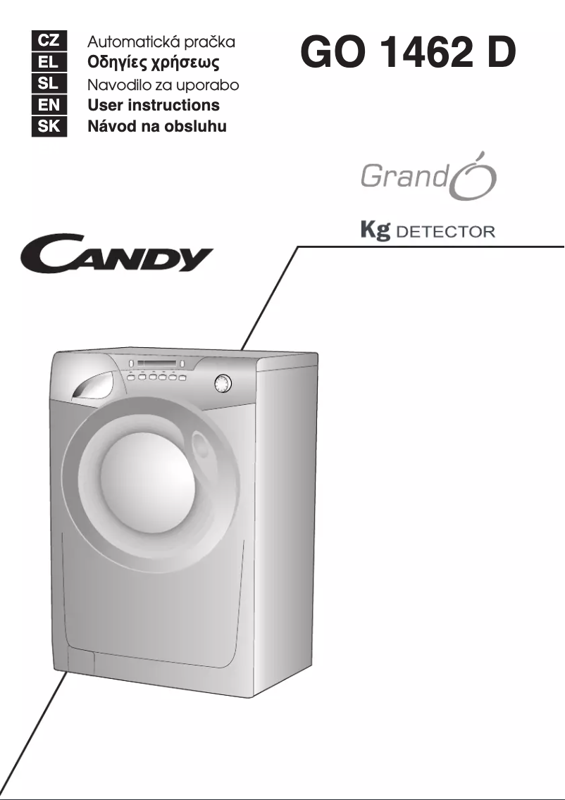 Page n°1 - Manuel utilisateur Candy GO 1462 D