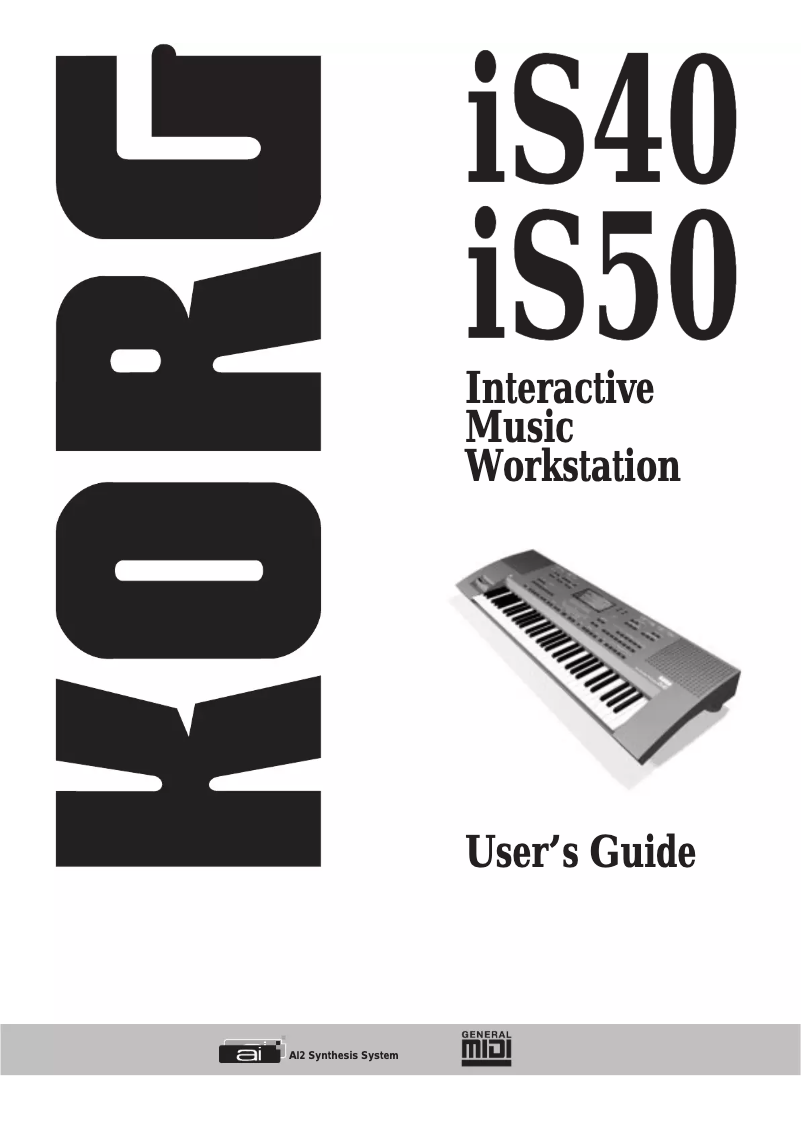Page 1 de la notice Manuel utilisateur Korg iS50
