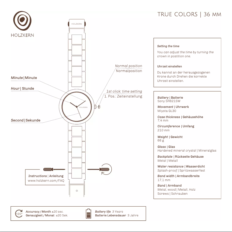 Page 1 de la notice Manuel utilisateur Holzkern Die Romantikerin