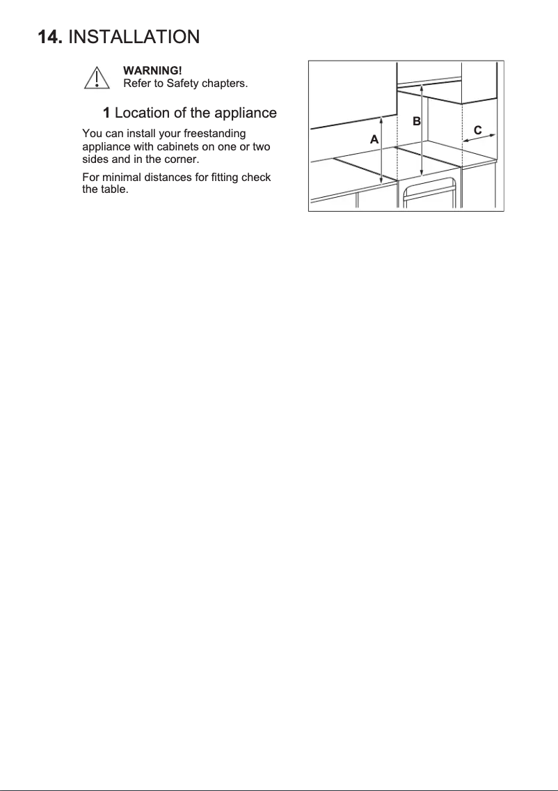 Page 1 de la notice Guide d'installation Electrolux EKI64500OX