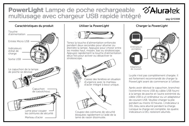 Image de la première page du manuel de l'appareil ACEK205F