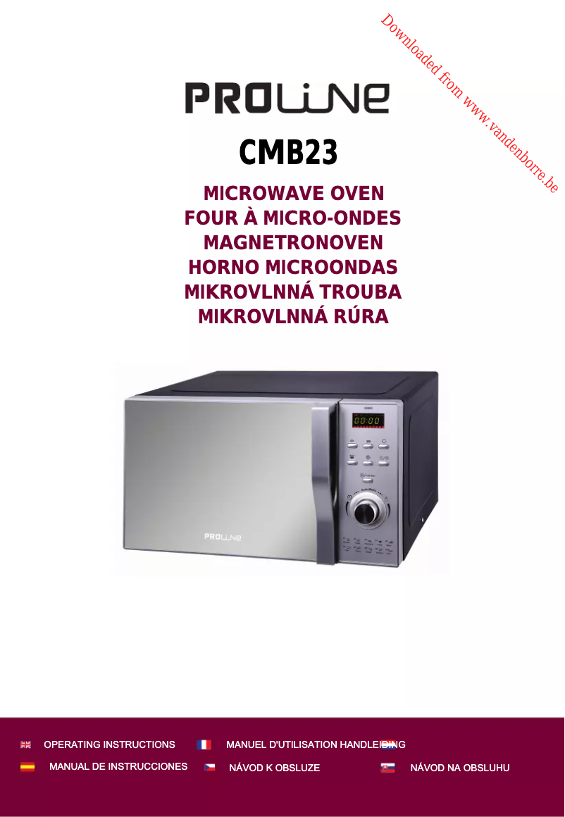 Page n°1 - Manuel utilisateur Proline CMB23