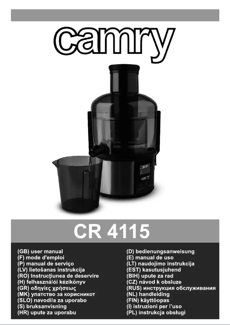 Page n°1 - Manuel utilisateur Camry CR 4115