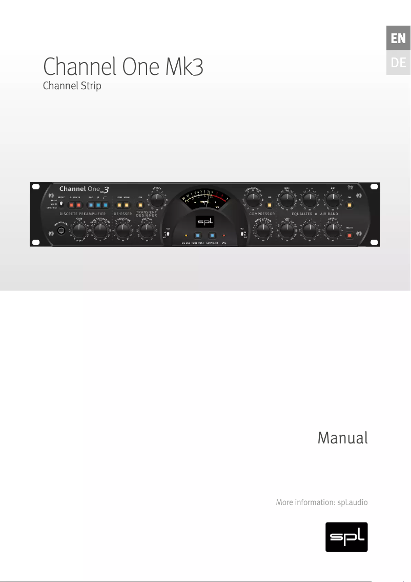 Image de la première page du manuel de l'appareil Channel One Mk3