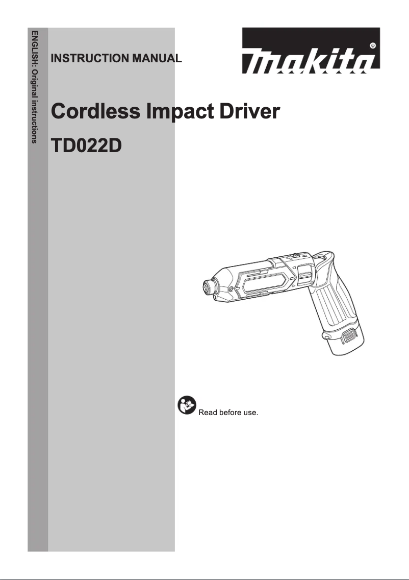 Image de la première page du manuel de l'appareil TD022DSE