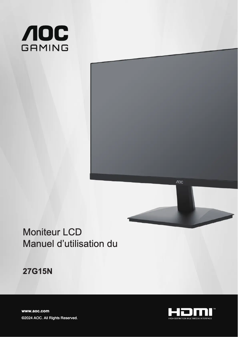 Image de la première page du manuel de l'appareil 27G15N