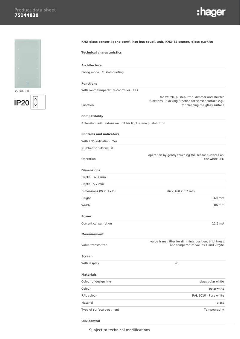 Image de la première page du manuel de l'appareil 75144830