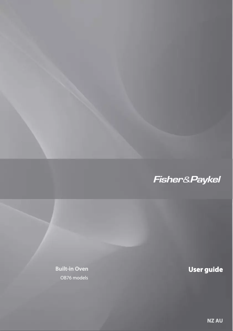 Page n°1 - Manuel utilisateur Fisher & Paykel OB76DDEPX3